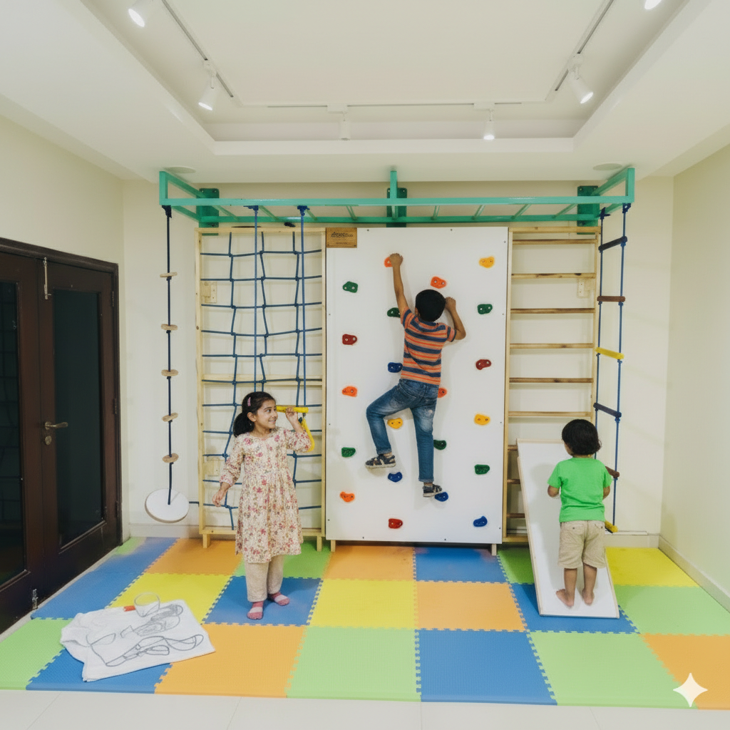 Montessori Wall Gym Playset