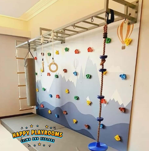 Wall Mounted Indoor Jungle Gym with iron stand