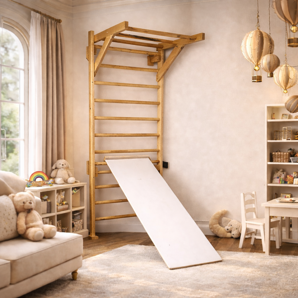 Indoor Kids Climbing Ladder with Slide
