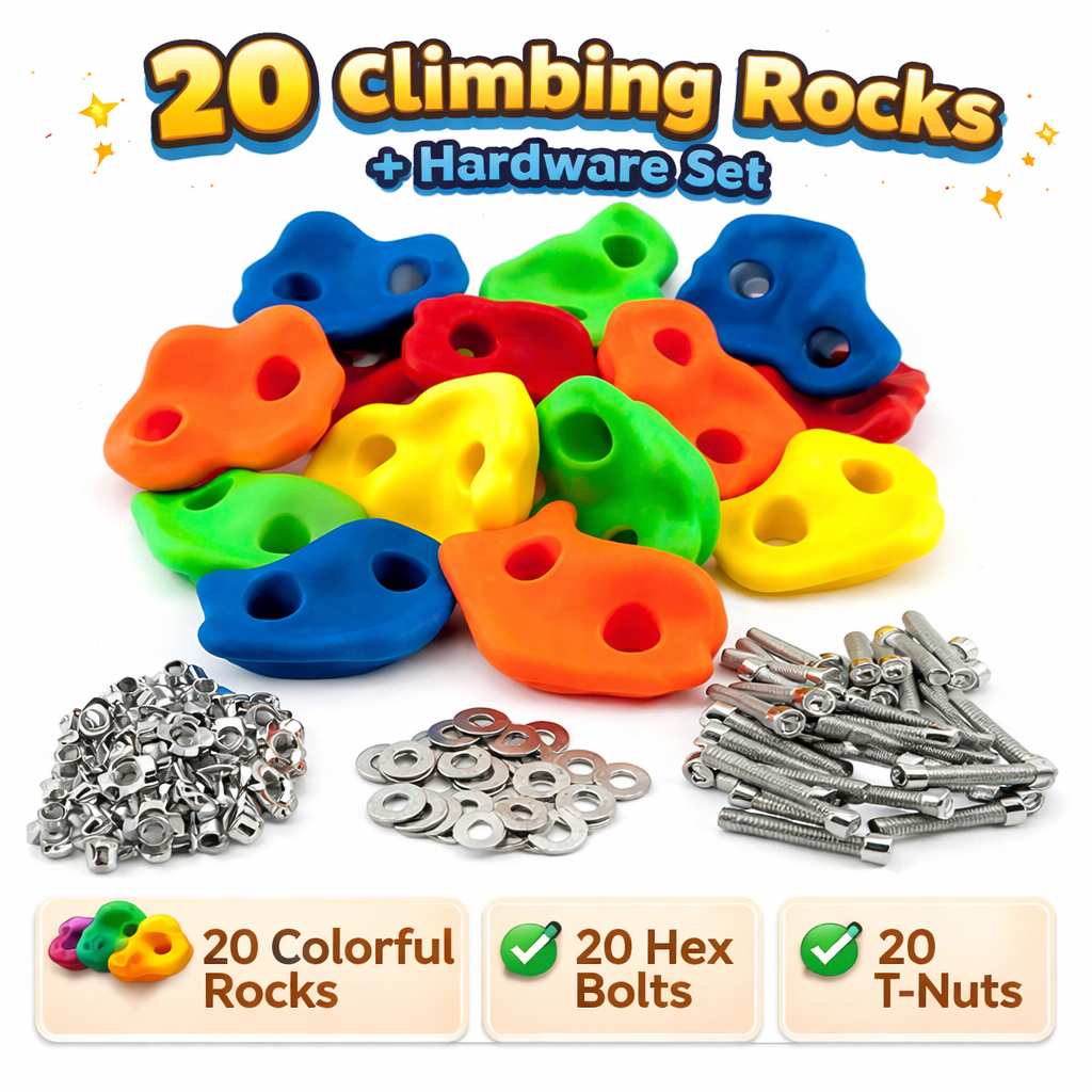 3-in-1 Indoor Kids Climbing Gym set.