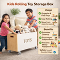 Kids Rolling Toy Storage Box