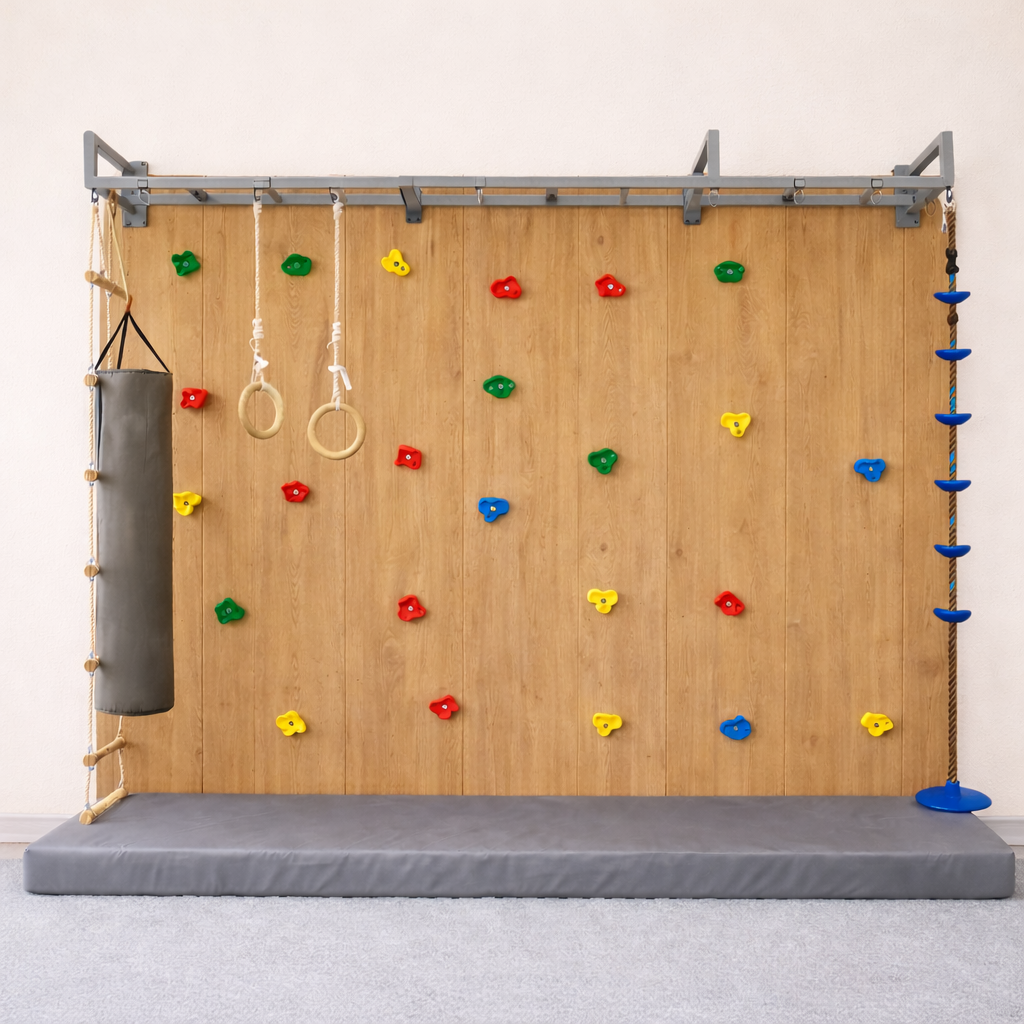 Wall Mounted Indoor Jungle Gym with iron stand